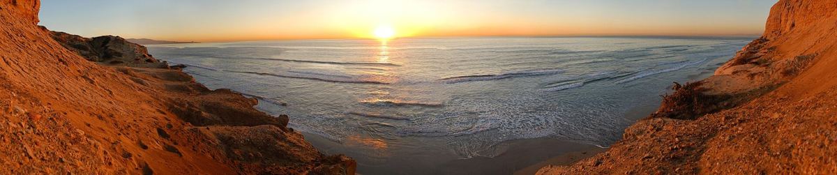 Torrey Pines bluffs at sunset